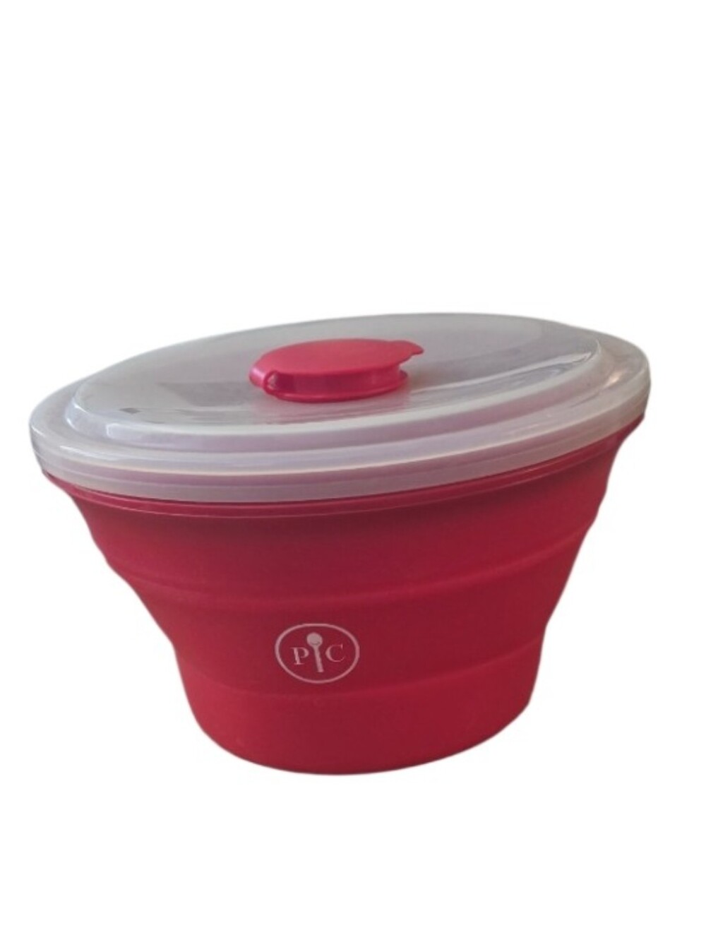 Pampered Chef Red Collapsible Silicone Popcorn Maker
